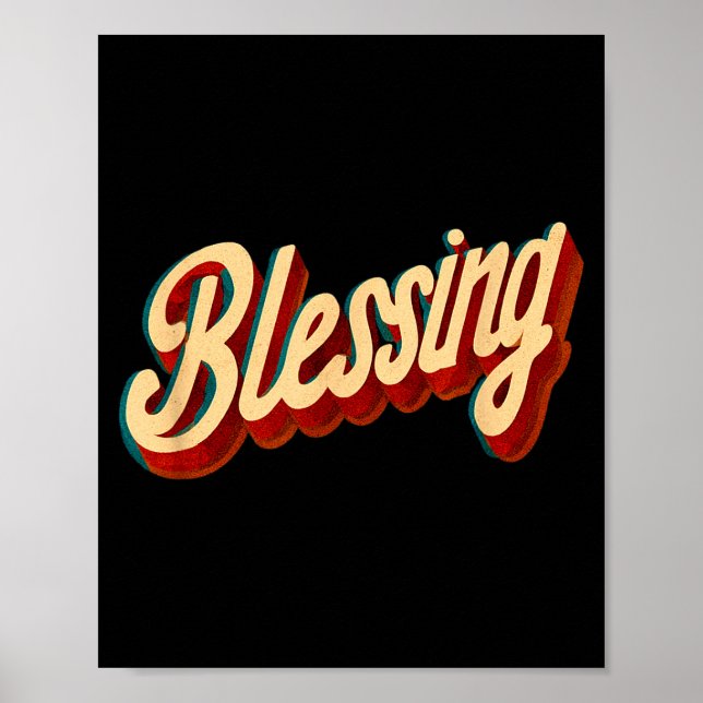 Cool Blessing Emblem For Boys And Girls  Poster (Vorne)