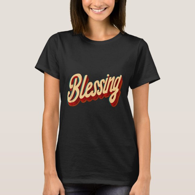 Cool Blessing Emblem For Boys And Girls  T-Shirt (Vorderseite)