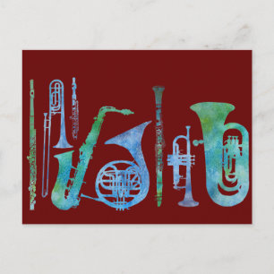Cool Blue Band Postkarte