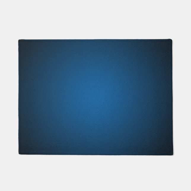 Cool Blue-Black Grainy Vignette Fußmatte (Vorderseite)