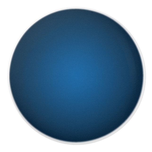 Cool Blue-Black Grainy Vignette Keramikknauf (Vorderseite)