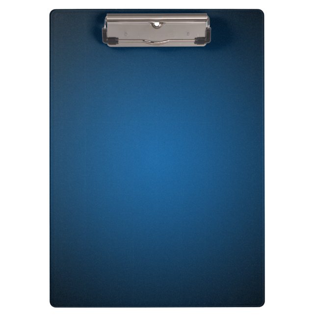 Cool Blue-Black Grainy Vignette Klemmbrett (Vorderseite)
