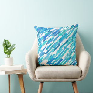 Cool Blue Blue Aquamarin Marine Kissen