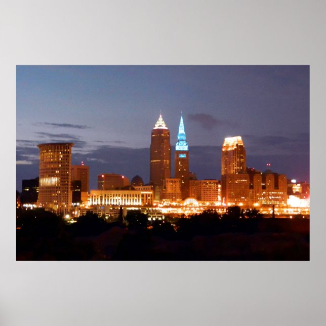 Cool Blue Cleveland Ohio (kein Text) Poster (Vorne)