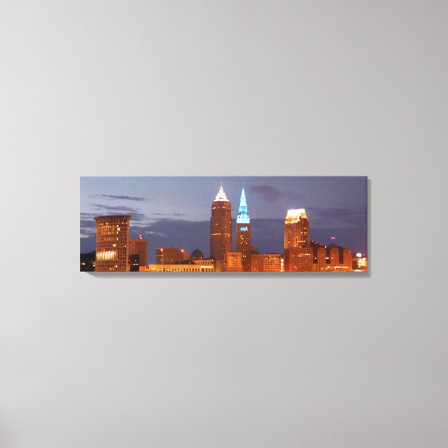 Cool Blue Cleveland Wrapped Canvas Print Leinwanddruck (Vorderseite)