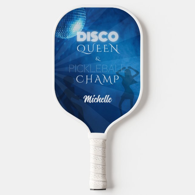 Cool Blue Disco Queen Pickleball Champ Pickleball Schläger (Vorderseite)