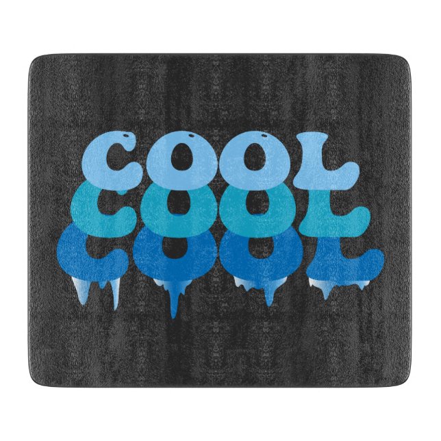 Cool Blue Funny Schneidebrett (Vorderseite)