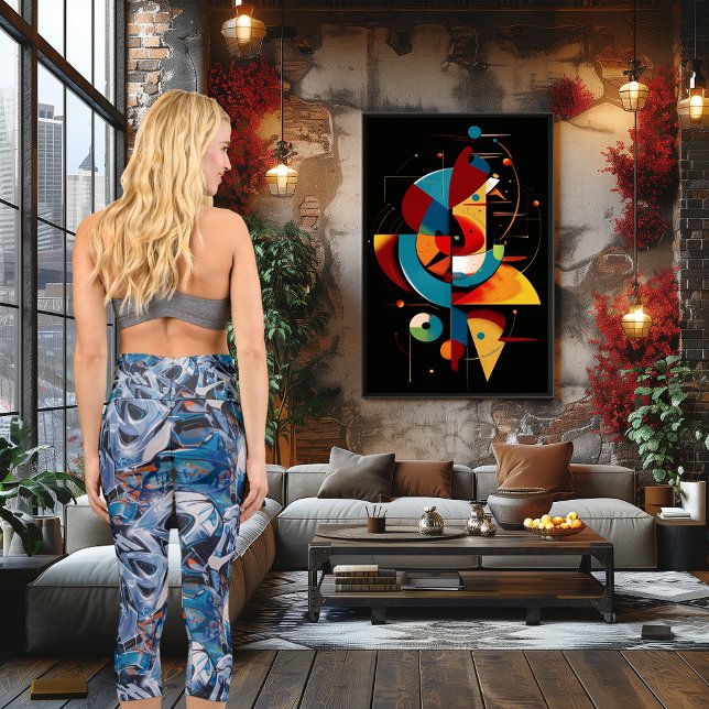 Cool Blue Graffiti Art - Dynamisches Kunstdesign Capri Leggings (Von Creator hochgeladen)