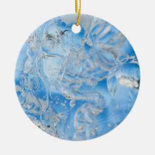 Cool Blue Iceberg Keramik Ornament