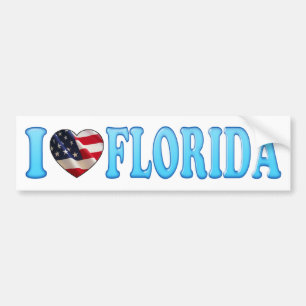 Cool Blue Ich liebe Florida - Aufkleber Autoaufkleber