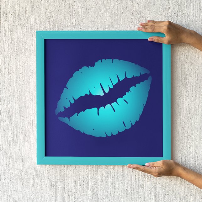 Cool Blue Kiss Poster (Von Creator hochgeladen)