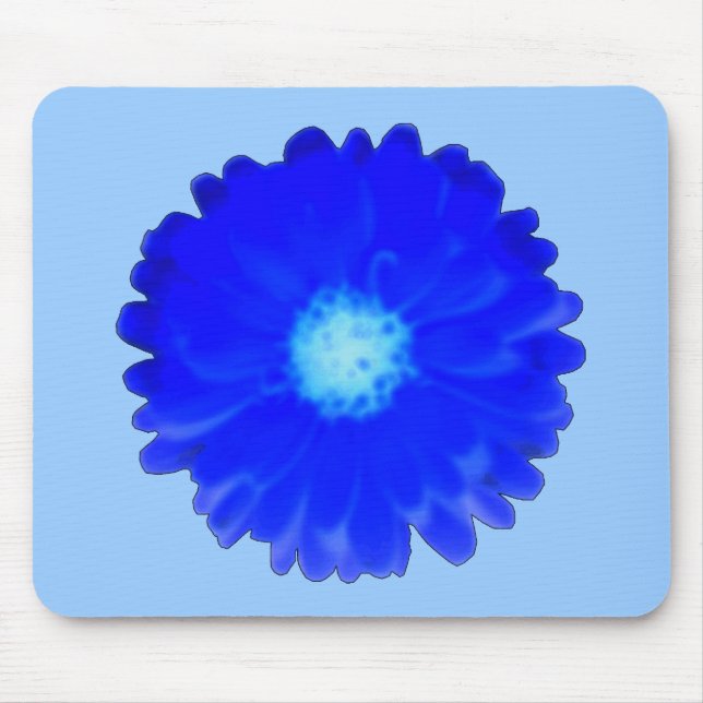 Cool Blue Marigold Mousepad (Vorne)