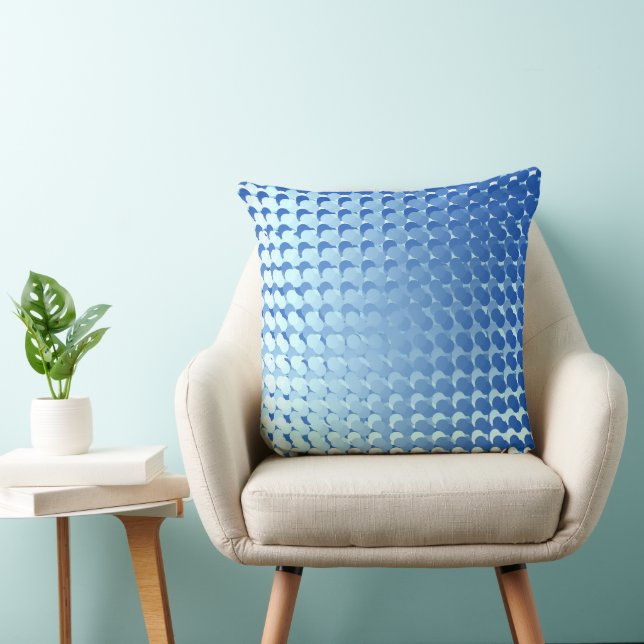 Cool Blue Multi Matrix Design Throw Kissen (Stuhl )