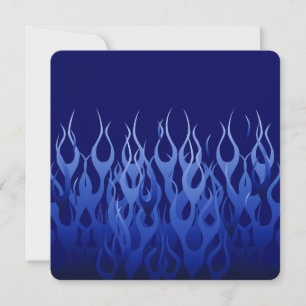 Cool Blue on Blue Racing Flames dekoriert