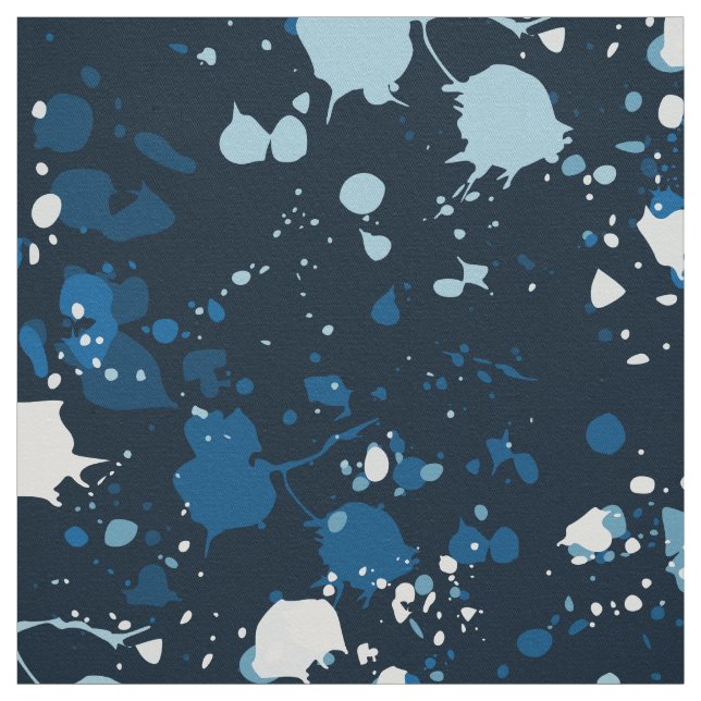 Cool Blue Paint Spritzer Stoff (Muster)
