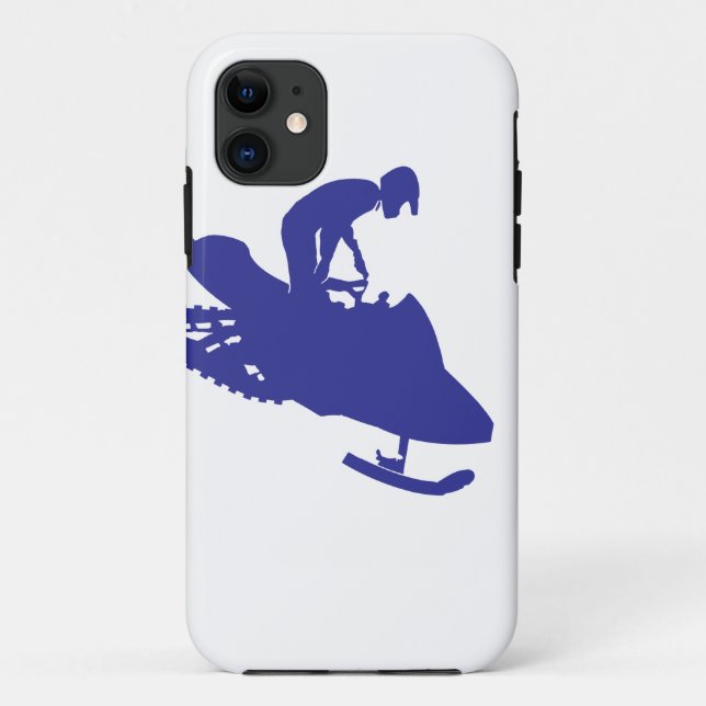Cool Blue Snowmobiler Case-Mate iPhone Hülle (Rückseite)