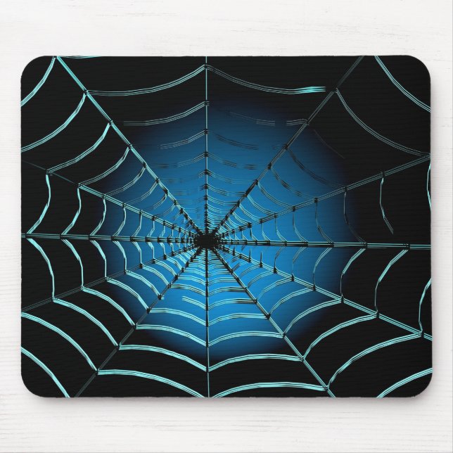 Cool Blue Spider Web Mousepad (Vorne)
