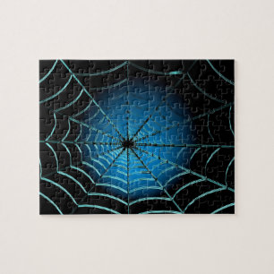 Cool Blue Spider Web Puzzle