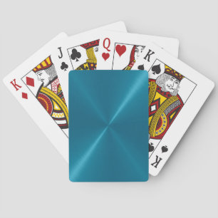 Cool Blue Stainless Shiny Metallic Playing Cards Spielkarten
