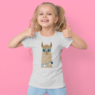 Cool Blue Sunglasses Llama T-Shirt