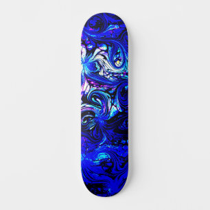 Cool Blue Urban Abstrakt Street Art Inspiriert Skateboard