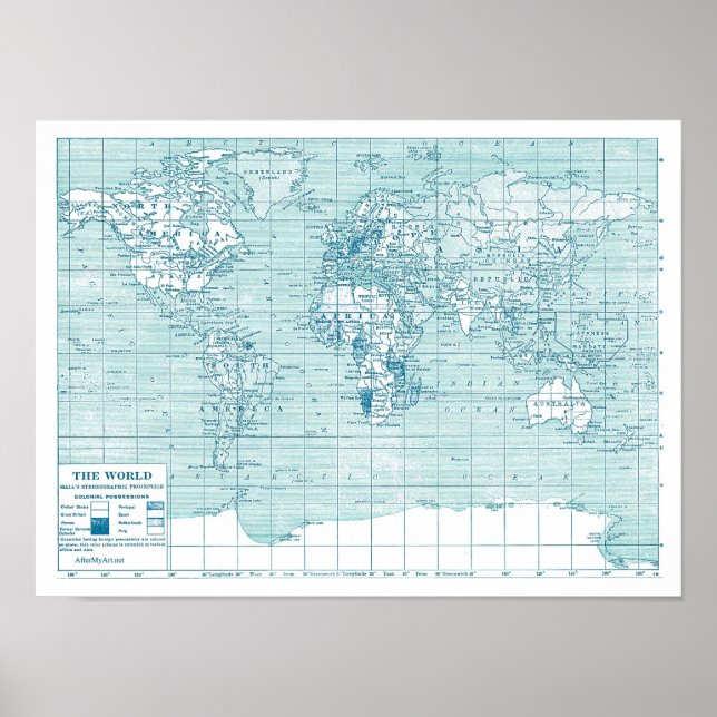 Cool Blue World Poster (Vorne)