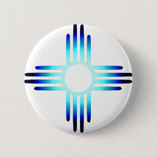 Cool Blue Zia Button