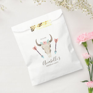 Cool Boho Cow Skull Geschenktütchen