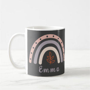 Cool Boho Rainbow mit Personalisiertem Namen Kaffeetasse