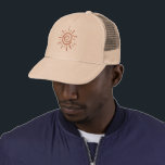 Cool Boho Sun Abstrakt Illustration Truckerkappe<br><div class="desc">Coole abstrakte boho Sonne abstrakte Illustration.</div>