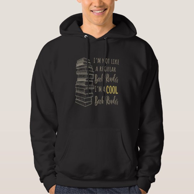 Cool Book Reader  Book  Reading Library Design Hoodie (Vorderseite)