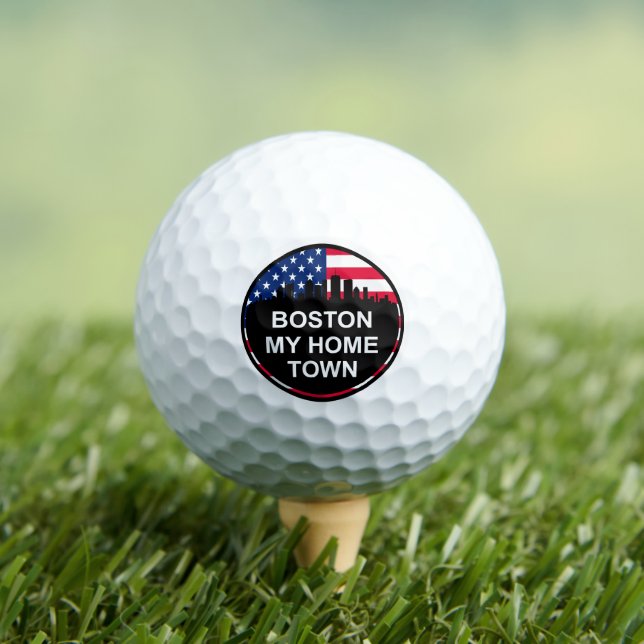 Cool Boston Zuhause Town Skyline Golf Balls Golfball (Insitu T-Shirt)