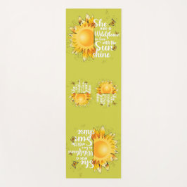Cool Botanical Sunshine Sunflower Yogamatte