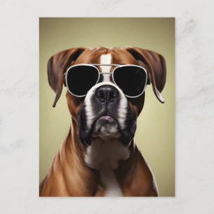 Cool Boxer Dog Postkarte