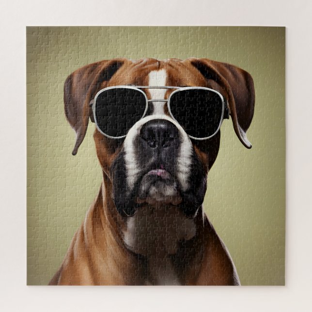 Cool Boxer Dog Puzzle (Vertikal)