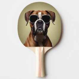 Cool Boxer Dog Tischtennis Schläger