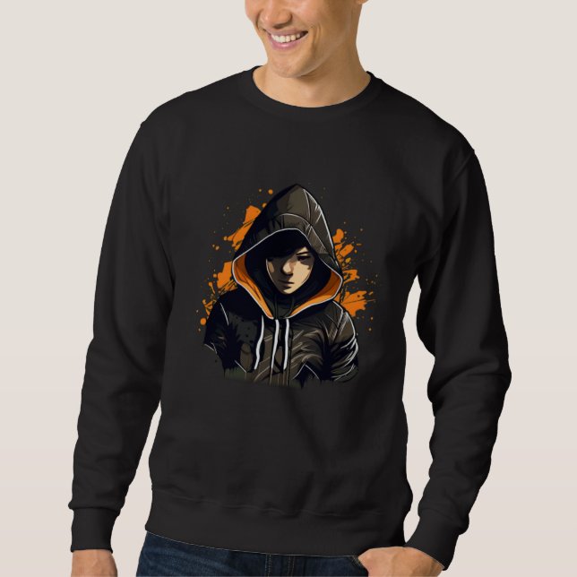 Cool Boy Face Sweatshirt (Vorderseite)