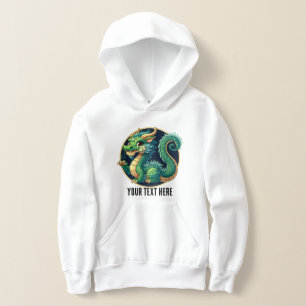 Cool Boys chinesischer Drache fügen Text hinzu Hoodie