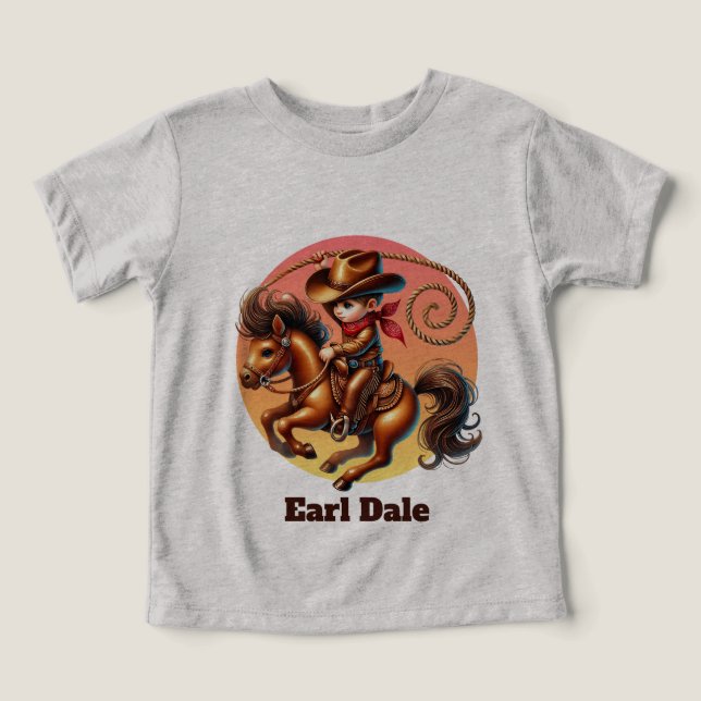 Cool boys cowboy customizable  (Design Vorderseite)