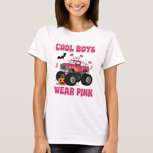 Cool Boys Wear Pink Monster Truck Tee (Vorderseite)