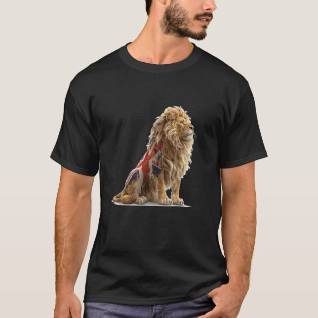 Cool British Lion Costume for Boys and Girls T-Shirt (Vorderseite)