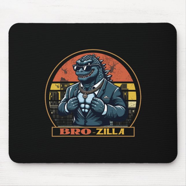 Cool Bro Brozilla Strong Brother Saurus Family Mat Mousepad (Vorne)