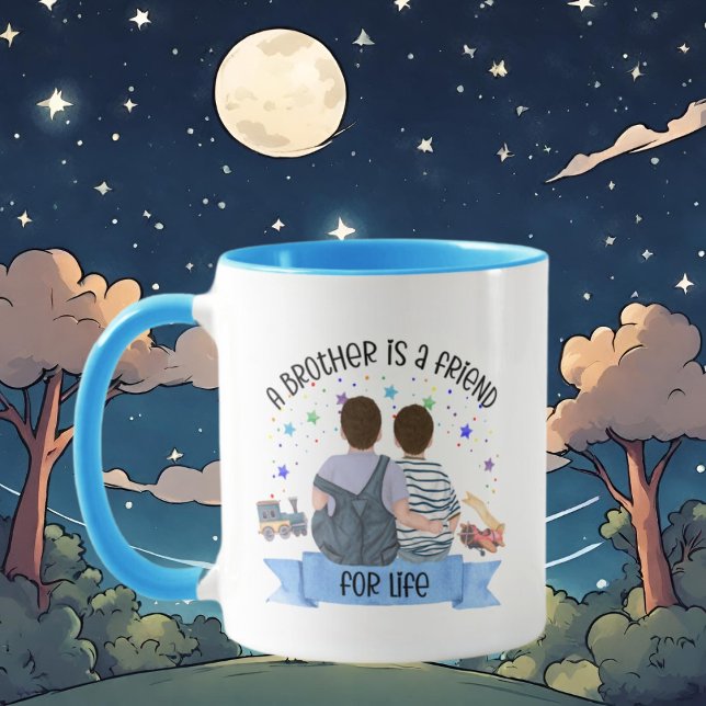 cool Brother Friend Monogramm Tasse (Von Creator hochgeladen)