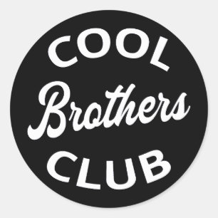 Cool Brothers Club I Runder Aufkleber