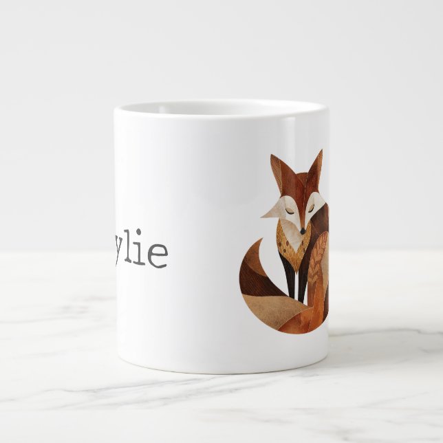 Cool-Brown-Orange-Fox Jumbo-Tasse (Vorderseite)