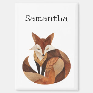 Cool-Brown-Orange-Fox Magnet