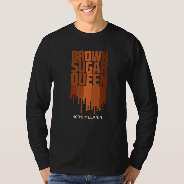 Cool Brown Sugar Queen Black African American Hist T-Shirt (Vorderseite)