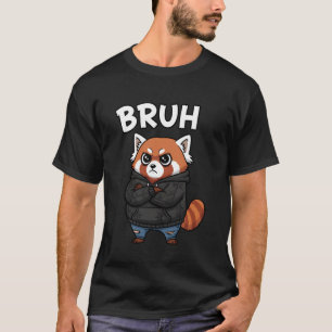 Cool Bruh Roter Panda Lustiger Cartoon Bär Männer T-Shirt