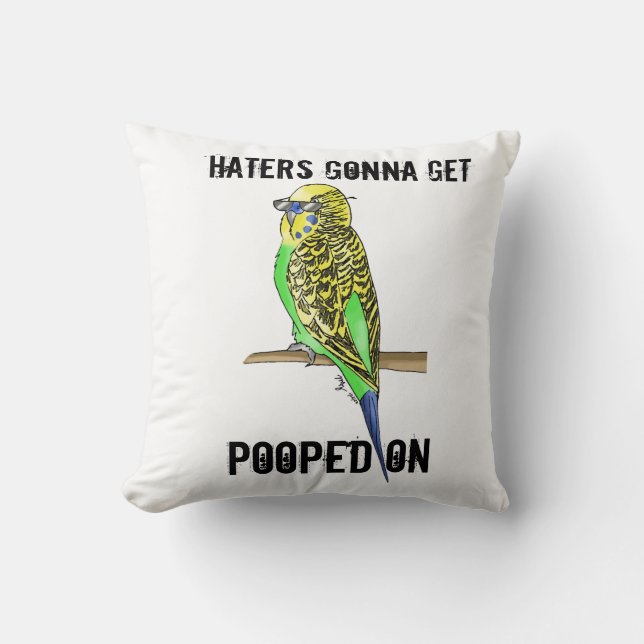 Cool Budgie Pillow Kissen (Vorderseite)