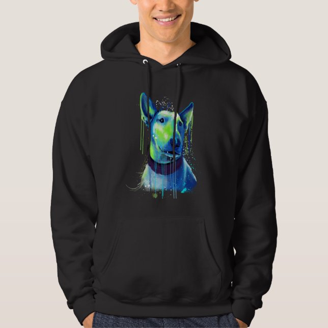 Cool Bull Terriers Painting Hoodie (Vorderseite)